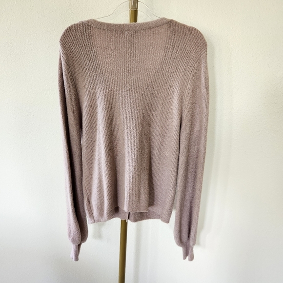 Joie Chenille Button Front V Neck Cardigan Womens Size Large Pink - Picture 6 of 6